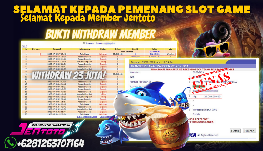 Bukti JP Slot Pragmatic Play Jentoto - Slot Mania Olympus